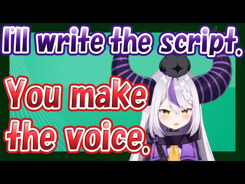 Laplus making a mysterious document.[ENG SUB/hololive]