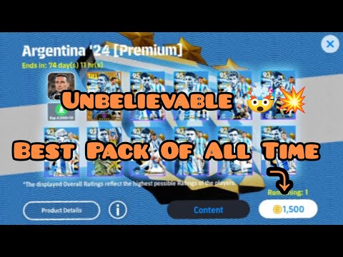 eFootball 2024 Best Pack | Unbelievable Argentina Pack | Gamer Raj |#efootball#argentina#messi#viral