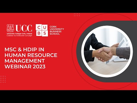 MSc and HDip Human Resource Management Webinar 2023 | Cork University Business School