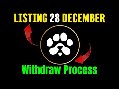 Paws Airdrop Listing Confirm || Paws Airdrop Withdraw Process ||