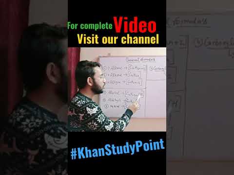 General formula of Alcohol Series | Homologous series | Cbse/icse/up | Fraz Khan #Shorts #term2