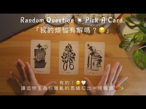 「我的煩腦有解嗎？😓」「有的！💕」｜Pick A Pile｜大眾占卜 能量解讀