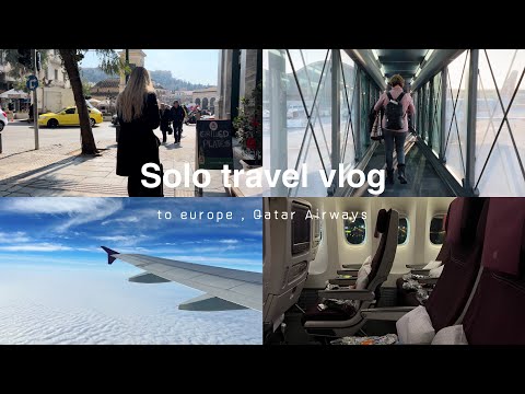 My Solo Trip to Greece｜Travel vlog🇬🇷｜17 hour flight｜Backpack