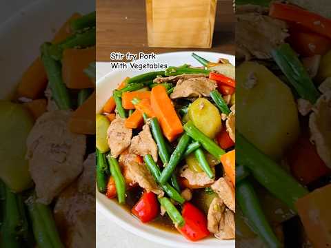 Stir Fry Pork with Vegetables #stirfry #stirfryrecipe #stirfryporkrecipes #stirfryvegetables #fyp