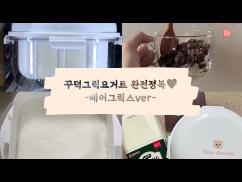 꾸덕좌 그릭요거트 완전정복!! (베어그릭스ver) #vlog #그릭요거트 #요거트