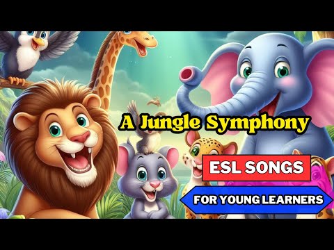 🎵  In the Jungle : Vocabulary song for ESL young learners🌳🐘 #esl #music