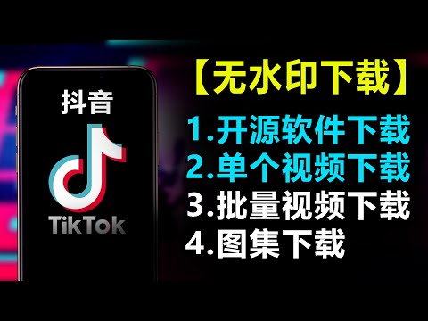 #1【开源软件】抖音无水印视频免费下载系列教程 1.开源软件的下载| 2.单个视频无水印下载 |免费exe下载| 分享链接下载无水印视频|一键全速无水印下载| exe文件下载| 命令行下载 源代码下载