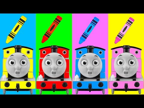 トーマスは何色かな？　What color is Thomas ?  - Thomas & Friends -  learn many colors - Videos For Kids