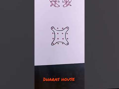 4×4 dots small sikku kolam||chinna kolam||small kambi kolam||dharas house||#shorts