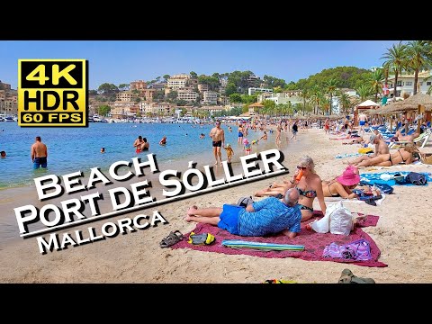 Port de Sóller beach Mallorca , Spain 4K 60fps HDR  UHD Dolby Atmos 💖 The best places 👀 walking tour