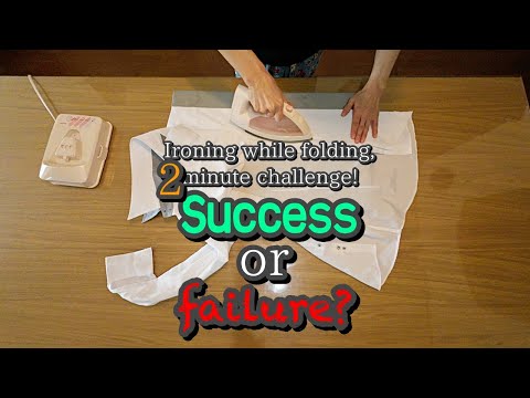 Folding and ironing challenge in 2 minutes.(quick (flash) video)