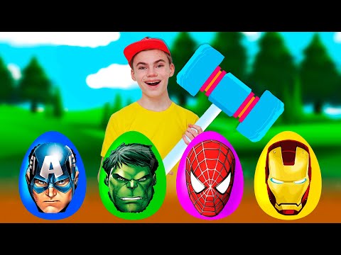 Surprise Eggs with Superheroes & More - Kids Songs And Nursery Rhymes