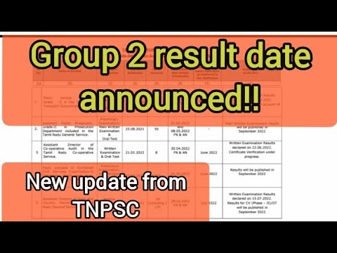 tnpsc group 2 result date announced|September by tnpsc #tnpsc  #results #group