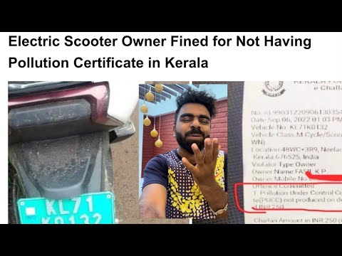 SHOCKING : Electric Scooter Owner Fined for Not HavingPollution Certificate by traffic police