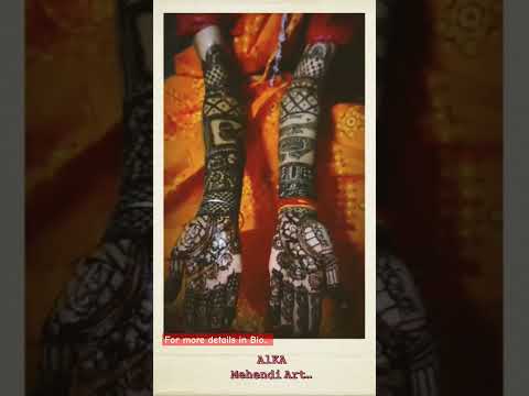 Likh Ke Mehndi Se Sajna Ka Nam I Love Songs Anuradha Paudwal I Alka Mehndi Art #viral #shorts #art