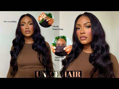 IMPRESSIVE🔥! TRULY GLUELESS PRE-EVERYTHING + New Up Grade Drawstring INSTALL |UNICE HAIR