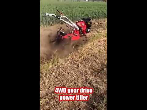 4WD gear drive power tiller