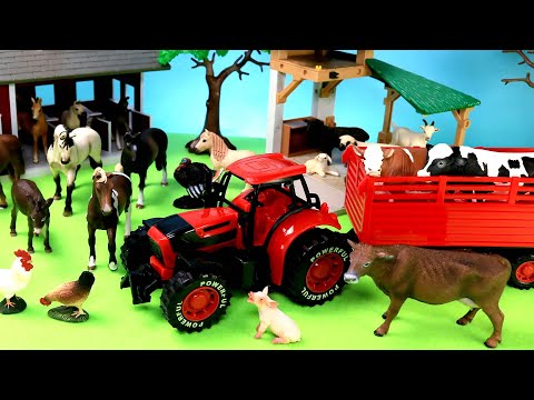 Toy Farm Animals For Kids - Horses Cattle and more