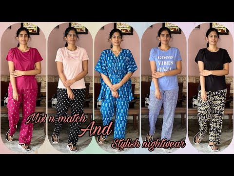 Mix and match nightwear collection|stylish and comfortable nightwear collection|amazon|Ramya