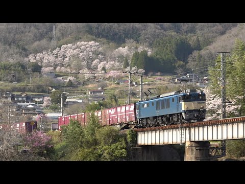 伯備線 EF64-1036牽引3084レ貨物列車(備中川面~木野山)