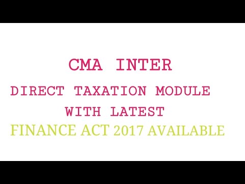 CMA inter direct taxation module with finance act 2017 latest