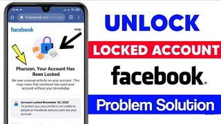 Facebook Your Account Has Been Locked 2023 | Facebook Id Locked How To Unlock 2023