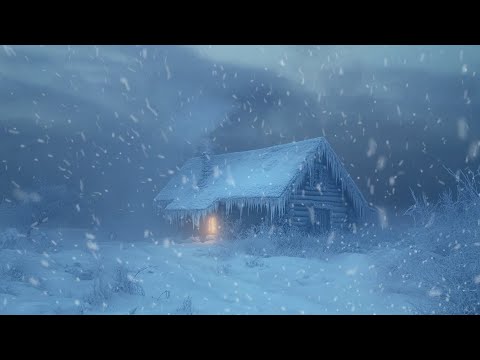 Fall Asleep Quickly with Snowstorm and Howling Wind Sounds | Snowstorm Sounds in the Cold Arctic