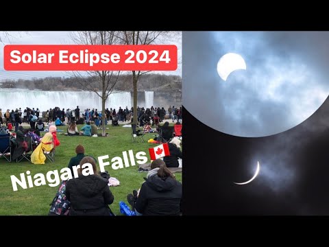 SOLAR ECLIPSE 2024- Niagara Falls-🇨🇦 100% eclipse- CLOUDY!