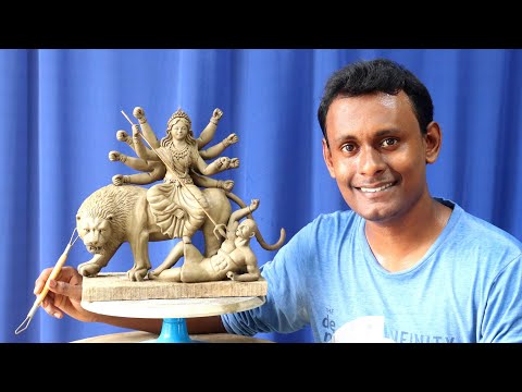 Making a Durga mata murti with clay very easy | 2024 durga thakur banano | clay art