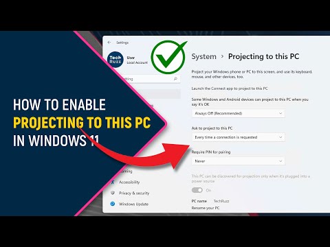 How to Enable Projecting to this PC Feature Options in Windows 11 - Cast Phone PC