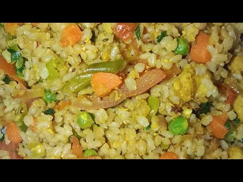 హెల్తీ బ్రౌన్ రైస్ వెజ్ పులావ్😋 | Healthy Brown Rice Veg Pulao| Rice Recipe | @prashanthi kitchen