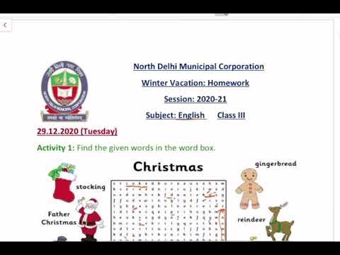 Class 3-English Holiday Homework Winter vacation |How to do| शीतकालीन अवकाश हेतु गृहकार्य कैसे करें