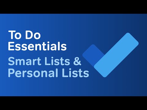 Microsoft To Do | Smart Lists and Personal Lists