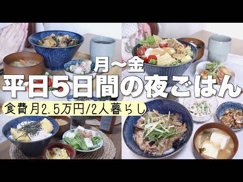 【1週間の夜ご飯】お給料日前の夜ご飯vlog🍚簡単節約丼レシピ【2人暮らし】