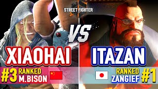 SF6 🔥 Xiaohai (#3 Ranked M.Bison) vs Itabashi (#1 Ranked Zangief) 🔥 SF6 High Level Gameplay