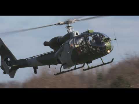 Army Air Core Gazelle visits City Airport Manchester