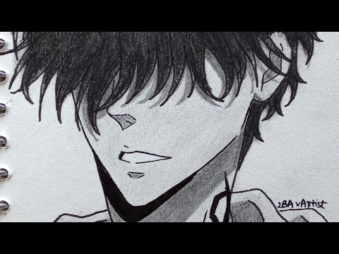 How to draw Ron Kamonohashi (from Ron Kamonohashi forbidden deduction)|2ba vArtist (anime sketch)