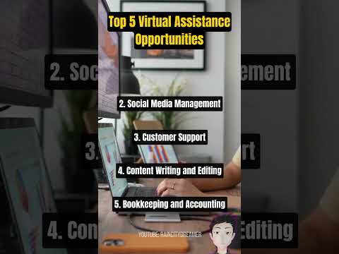 Top 5 Virtual Assistant Opportunities In 2024 #shorts