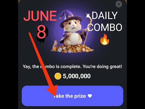 SOLVED 🤑✅ june 8 hamster Kombat daily combo cards 5 million