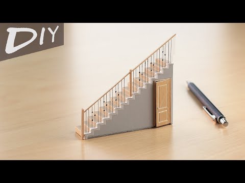 DIY Miniature Staircase｜微缩楼梯 (1:45)