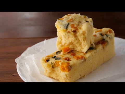 【南瓜でほっこり味♡レンチン3分の豆乳米粉ケーキ】ぜったいちぎりたくなるよ! | Gluten-free Rice flour Pumpkin cake