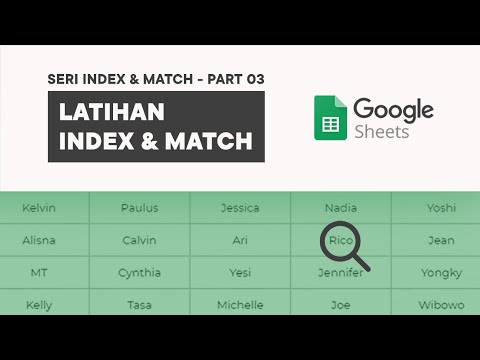 Seri belajar rumus excel / google sheets yang kepake di dunia kerja : INDEX & Match (Part 3)