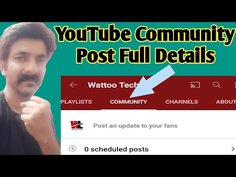 How to create community post in youtube | YouTube Par Photo Kaise Upload Kare | wattoo tech