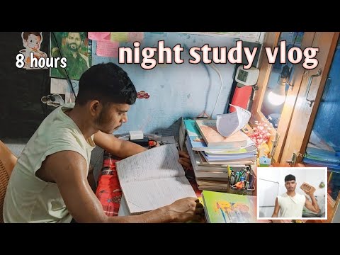 |I STUDY WHOLE NIGHT 🌉| 8 pm to 5am📚😊SSC CGL night study productive vlog, study vlog