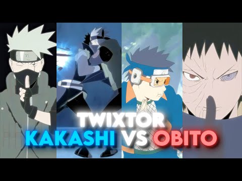 KAKASHI VS OBITO  -TWIXTOR CLIPS FOR EDIT 4K-