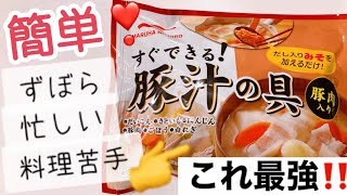 「冷凍とん汁の具」これ最強！忙しい、ずぼら、料理が苦手な人必見です！