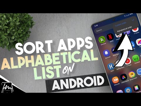 How to organize your apps in alphabetical order on your Android device