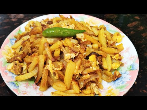 Dim Aloo Posto Recipe | Potato Fry Recipe Easy | Easy Way To Make Dim Aloo Posto