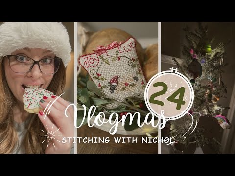 VLOGMAS 2024 DAY 24 | Christmas Eve Baking, Craft Room Tree, and Final Preparations!