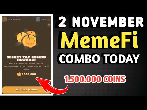 MEMEFI SECRET COMBO TODAY 2 NOVEMBER 2024 | MEMEFI DAILY COMBO | MEMEFI COMBO TODAY | MEMEFI COMBO